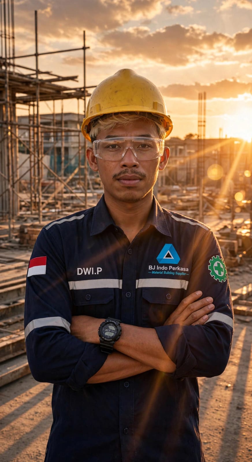 Potret profesional pengawas konstruksi muda